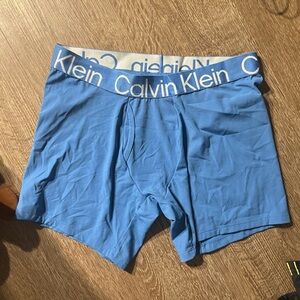 💛 bundle $3-Calvin Klein Men's Blue Boxer with white Waistband